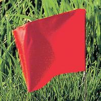 9RWX7 Marking Flag, Red, Blank, PVC, PK100