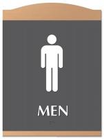 9RXV8 Restroom Sign, 9-1/8 x 7In, WHT/GRA, PLSTC