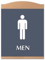 9RXV9 Restroom Sign, 9-1/8 x 7In, PLSTC, Men, ENG