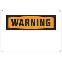 9RXX2 Warning Sign, 10 x 14In, ORN and BK/WHT