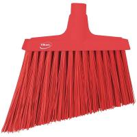 9T234 Broom Slim, Angle, Stiff Bristle, Red