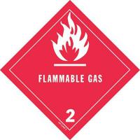 9T441 DOT Label, 4 In. H, Flammable Gas, PK 500