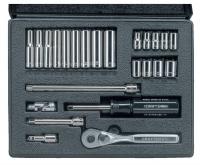 8YG74 Socket Set, Standard Length, 3/8 In