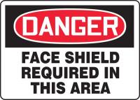 9TC21 Danger Sign, 10 x 14In, R and BK/WHT, AL