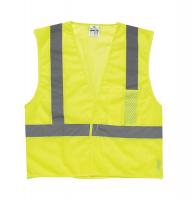 9EH07 High Visibility Vest, Class 2, 5XL, Lime