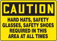 8MUW9 Caution Sign, 7 x 10In, BK/YEL, ENG, Text