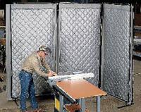 9TXL9 Acoustic Screen, Modular, Gray, 4-1/2 x8ft.