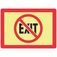 9TZ44 Exit Sign, 10 x 14In, R and BK/YEL, Exit