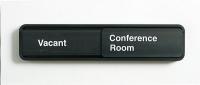 9TZ89 Conference Room Sign, 2 x 9In, WHT/BK, ENG