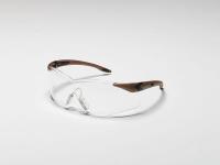 9U532 Safety Glasses, Clear Lens, Frameless, Brnz