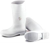 8DD69 Knee Boots, Women, 8, Steel Toe, White, 1PR