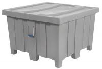 9U840 Ribbed Container, 23cu.ft., 800lb., Gray