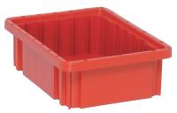 9UA67 Dividable Container, 10-7/8L x 8-14W, Red