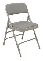 8E156 Steel Folding Chair, Gray, 16 In