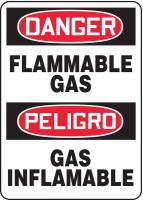 8DM83 Danger Sign, 14 x 10In, R and BK/WHT, AL