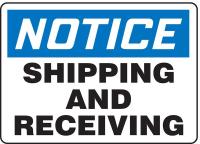 9UDA3 Notice Sign, 10 x 14In, BL and BK/WHT, AL