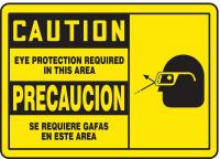 8ZDE3 Caution Sign, 7 x 10In, BK/YEL, AL, SURF