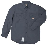 9TJL3 FR Long Sleeve Shirt, Navy, M, Button