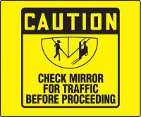 13R218 Safety Sign, 7 x 7In, BK/YEL, Text and SYM