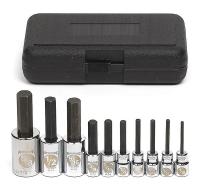 9UKL7 Socket Set, 10 Pcs, 1/2 and 3/8 Dr