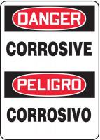 9V181 Danger Sign, 14 x 10In, R and BK/WHT, AL