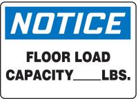 9V252 Notice Sign, 10 x 14In, BL and BK/WHT, ENG