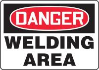 8ZGT7 Danger Sign, 10 x 14In, R and BK/WHT, ENG