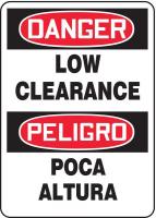 9VY77 Danger Sign, 14 x 10In, R and BK/WHT, AL