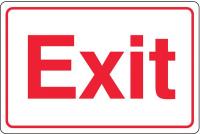 6JLA5 Exit Sign, 6 x 9In, R/WHT, ACRYL, Exit, ENG