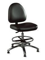 9VZV9 Ergo Office Stool, Blk, 22in To 29in