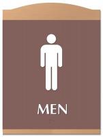 9W383 Restroom Sign, 9-1/8 x 7In, WHT/Rose Pearl
