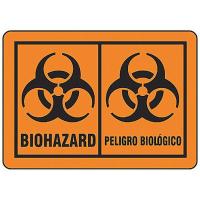 9W927 Biohazard Label, 5 In. H, 3-1/2 In. W, PK25