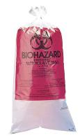 9WCJ4 Autoclavable Biohazard Bag, Red, PK 100