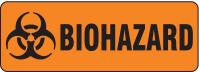 9WH40 Biohazard Sgn, 3-1/2x10In, BK/ORN, SYM, PK10