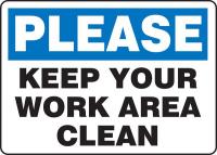 9WHG8 Maintenance Sign, 10 x 14In, BL and BK/WHT