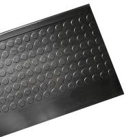 9WK48 Nose Stair Tread, Black, Rubber, 4 ft. W