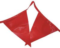 9WM99 Pennants, Polyethylene, Red, 100 ft.