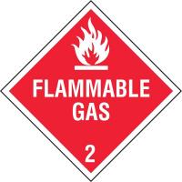 9WPE4 Vehicle Placard, Flammable Gas w Picto