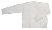 9WPL5 Disposable Collared Shirt, 2XL, White