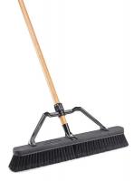9WT18 Push Broom, Soft Polymer, Hrdwd Blk