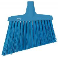 9WT80 Broom Slim, Angle, Stiff Bristle, Blue