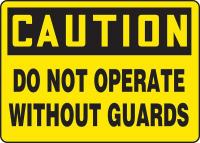 9WTU5 Caution Sign, 10 x 14In, BK/YEL, AL, ENG