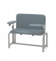 9WY46 Blood Draw Chair, Slate Blue, 16 In D Seat