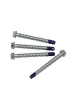 9WY61 Asphalt Bolts, Silver, 4 In L, PK4