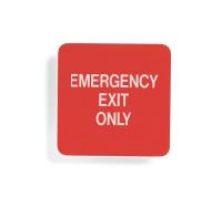 8UNM6 Emergency Exit Fire Sign, 5-1/2 x 5-1/2In