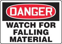 8M154 Danger Sign, 7 x 10In, R and BK/WHT, AL, ENG