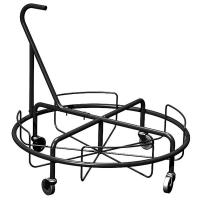 9XTV0 Recycling Receptacle Dolly, Black