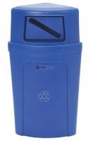 9XW46 Recycle Receptacle, Dome, 21 gal, Blue