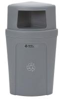 9XWL4 Recycle Receptacle, Dome, 21 gal, Gray