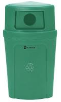 9XX84 Recycle Receptacle, Dome, 21 gal, Green